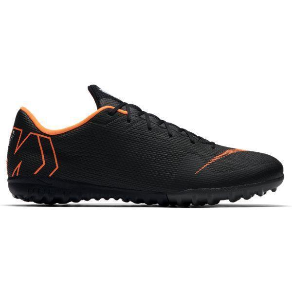 Nike Mercurial VaporX XII Academy Turf Soccer Cleats Black Orange - SocSports