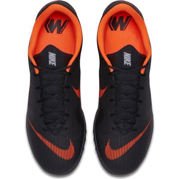 Nike Mercurial VaporX XII Academy Turf Soccer Cleats Black Orange - SocSports