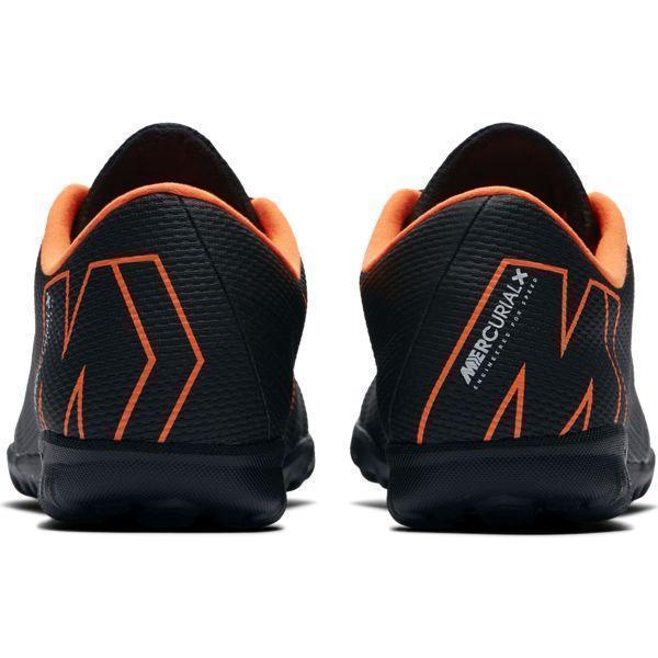 Nike Mercurial VaporX XII Academy Turf Soccer Cleats Black Orange - SocSports