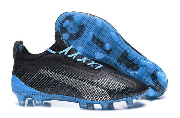 Puma One 5.1 FG AG Soccers Cleats Shoes Black Blue