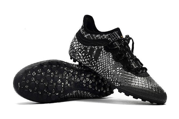 New Adidas Weave TANGO Series TF Small Grass Spike Soccer Cleats Shoes Black Gray