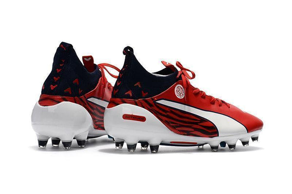 PUMA evoTOUCH Pro FG Soccer Cleats Red White Blue Black