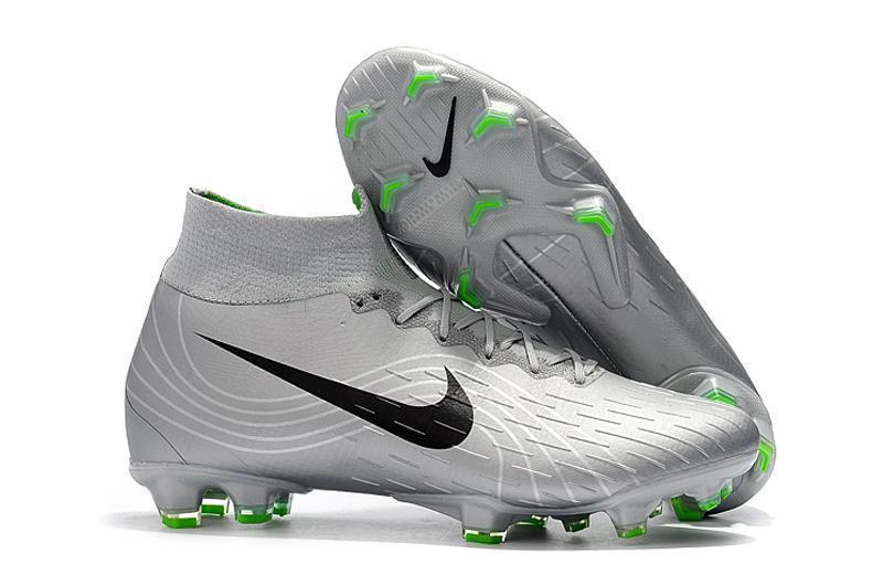 Nike Mercurial Superfly VI 360 Elite FG Soccer Cleats Silver Black - SocSports