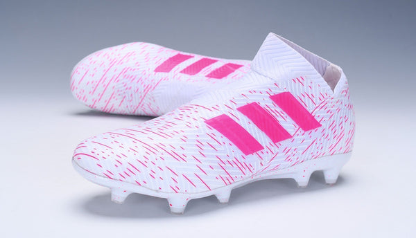 Adidas Nemeziz 18+ FG White Pink no Lace - SocSports