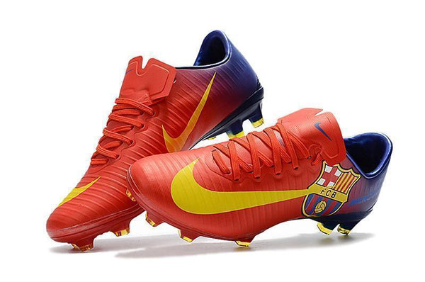 Nike Mercurial Vapor XI Barcelona FG Soccer Cleats Red Blue Yellow - SocSports