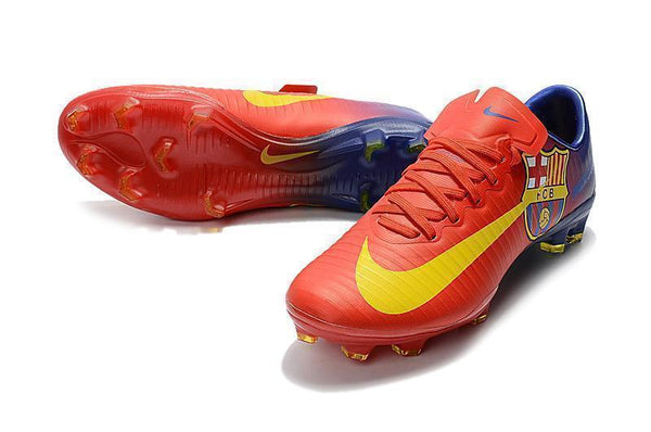 Nike Mercurial Vapor XI Barcelona FG Soccer Cleats Red Blue Yellow - SocSports