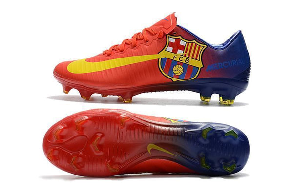 Nike Mercurial Vapor XI Barcelona FG Soccer Cleats Red Blue Yellow - SocSports