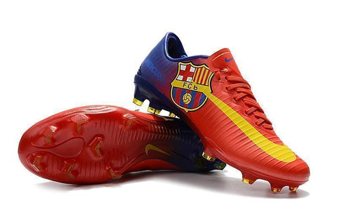 Nike Mercurial Vapor XI Barcelona FG Soccer Cleats Red Blue Yellow - SocSports