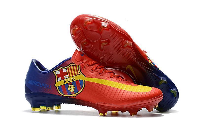 Nike Mercurial Vapor XI Barcelona FG Soccer Cleats Red Blue Yellow - SocSports