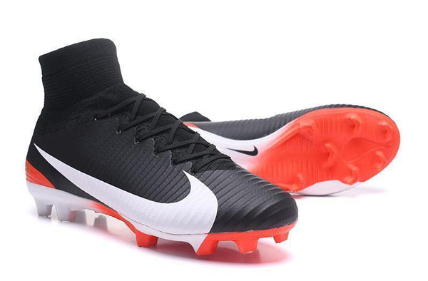 Nike Mercurial Superfly V FG Soccer Cleats Black Orange White - SocSports