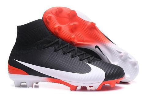 Nike Mercurial Superfly V FG Soccer Cleats Black Orange White - SocSports