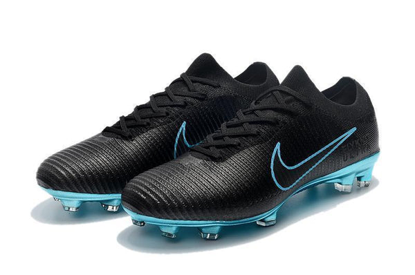 Nike Mercurial Vapor Flyknit Ultra FG Soccer Cleats Black Blue - SocSports
