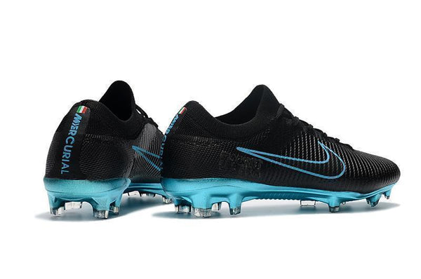 Nike Mercurial Vapor Flyknit Ultra FG Soccer Cleats Black Blue - SocSports