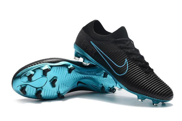 Nike Mercurial Vapor Flyknit Ultra FG Soccer Cleats Black Blue - SocSports