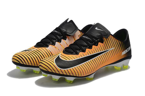 Nike Mercurial Vapor XI FG Soccer Cleats Yellow Black - SocSports