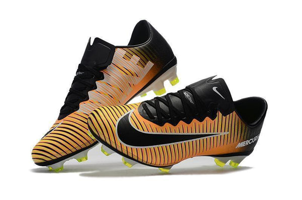 Nike Mercurial Vapor XI FG Soccer Cleats Yellow Black - SocSports