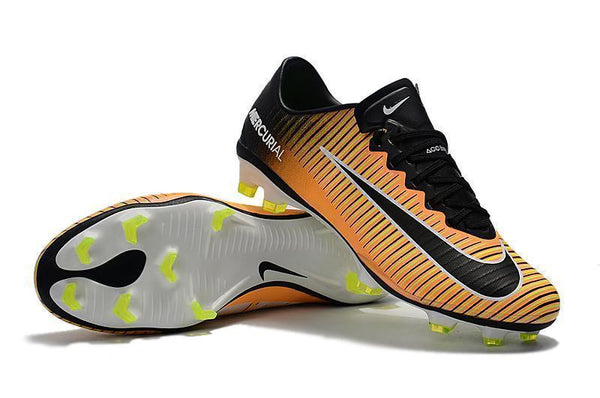 Nike Mercurial Vapor XI FG Soccer Cleats Yellow Black - SocSports