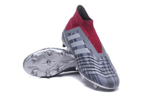 Adidas Predator 18+ Paul Pogba FG Soccer Cleats Iron Metallic Grey Red - SocSports