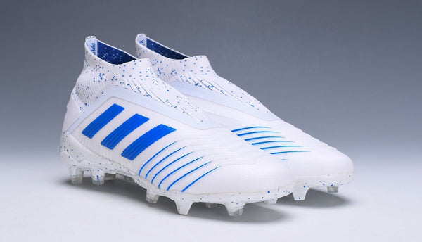 Adidas Predator 19.1 FG White Blue no Lace - SocSports