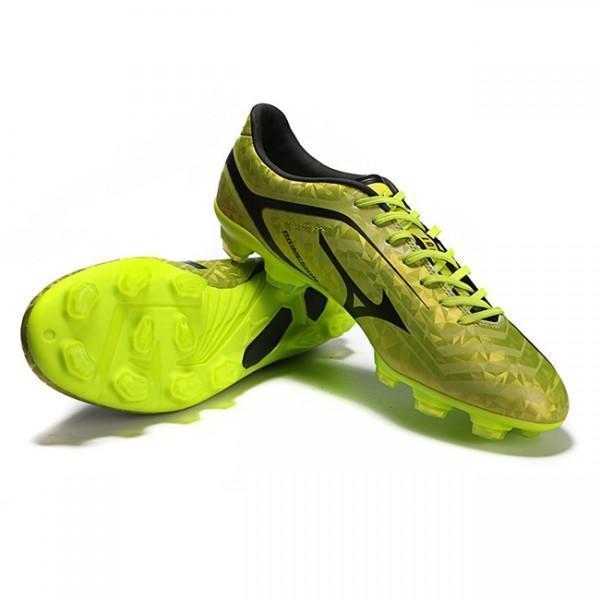 Mizuno Basara 001 FG Soccer Cleats Green Black Safety Yellow - SocSports