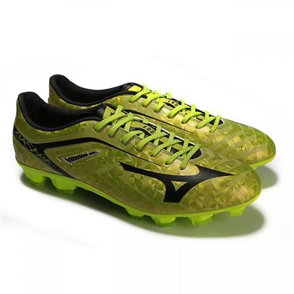 Mizuno Basara 001 FG Soccer Cleats Green Black Safety Yellow - SocSports