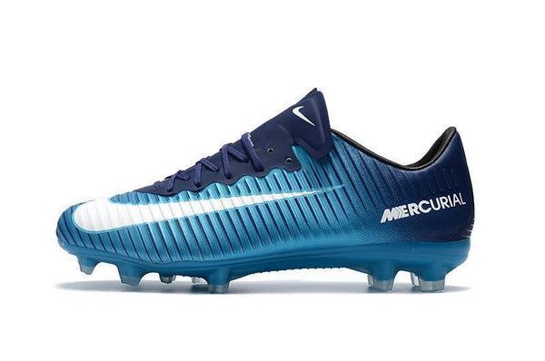 Nike Mercurial Vapor XI FG Soccer Cleats Ice Blue White Black - SocSports