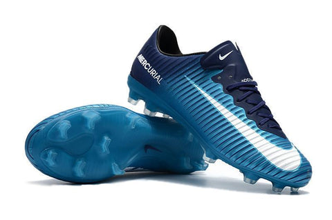 Nike Mercurial Vapor XI FG Soccer Cleats Ice Blue White Black - SocSports