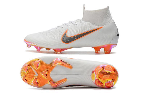 NIKE Mercurial Superfly VI 360 Elite FG White Orange - SocSports
