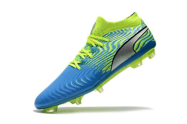 PUMA ONE 18.1 FG Soccer Cleats Blue Green Silver