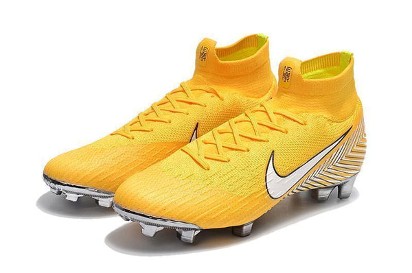 NIKE Mercurial Superfly VI 360 Elite Neymar FG Yellow White High Cut - SocSports