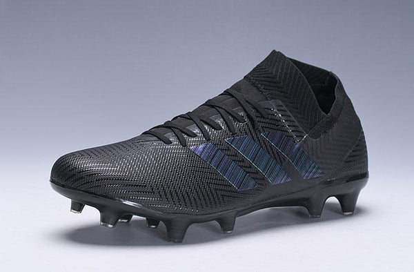 ADIDAS NEMEZIZ MESSI 18+ FIRM GROUND CLEATS BLACK ALL BLACK - SocSports