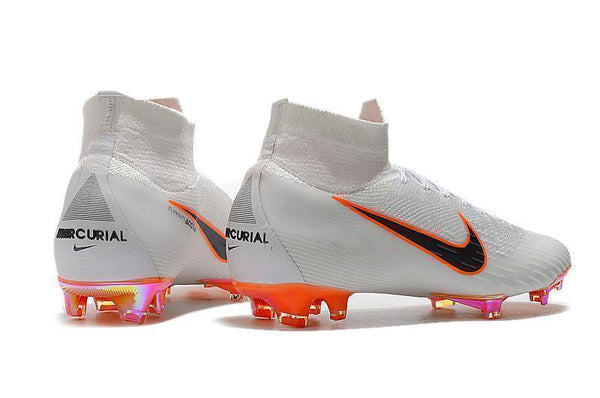 Nike Mercurial Superfly VI 360 Elite FG Soccer Cleats White Black - SocSports