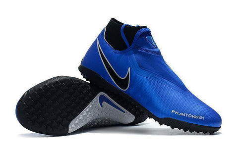 Nike Phantom Vision Elite TF Nike Turf Blue Silver Black - SocSports