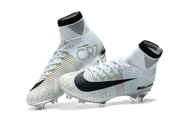 Nike Mercurial Superfly V CR7 FG Soccer Cleats Tint Black White Chrome - SocSports