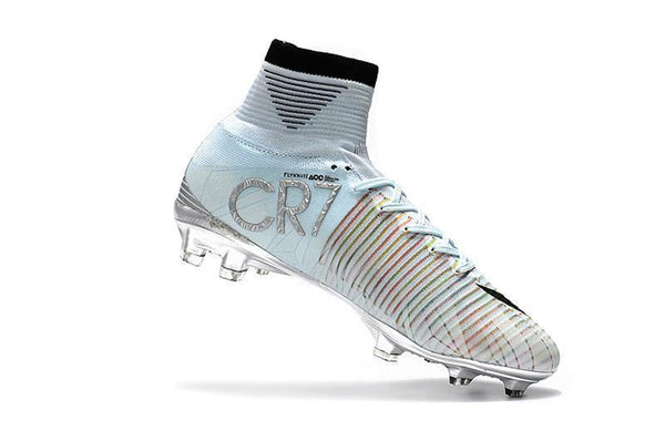 Nike Mercurial Superfly V CR7 FG Soccer Cleats Tint Black White Chrome - SocSports