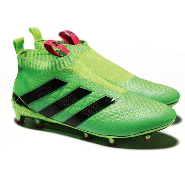 Adidas ACE 16+ Purecontrol FG/AG Soccer Cleats Solar Green Pink Black - SocSports