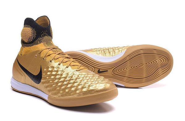 Nike MagistaX Proximo II IC Soccer Shoes Gold Black - SocSports