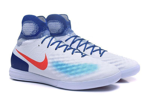 Nike MagistaX Proximo II IC Soccer Shoes White Blue Red - SocSports