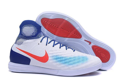 Nike MagistaX Proximo II IC Soccer Shoes White Blue Red - SocSports