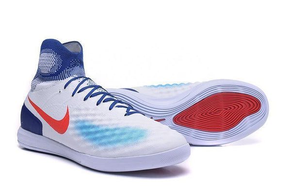 Nike MagistaX Proximo II IC Soccer Shoes White Blue Red - SocSports