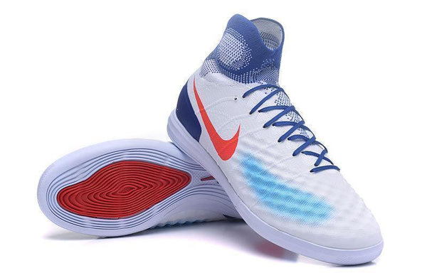 Nike MagistaX Proximo II IC Soccer Shoes White Blue Red - SocSports