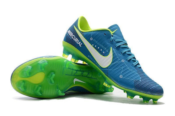 Nike Mercurial Vapor XI Neymar FG Soccer Cleats Blue Electric Green - SocSports