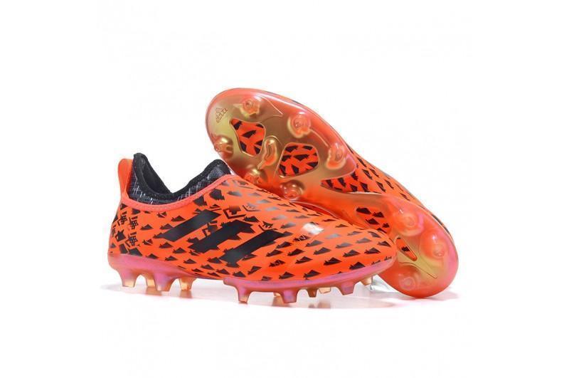 Adidas Glitch Skin 17 FG Soccer Shoes Orange Black Gold - SocSports