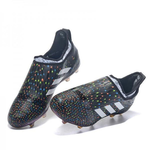 Adidas Glitch Skin 17 FG Soccer Shoes Core Black Solar Red White - SocSports