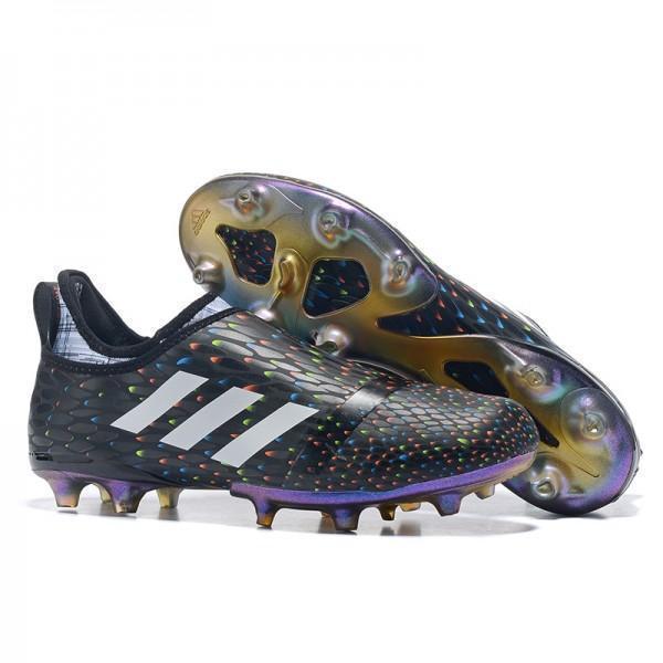 Adidas Glitch Skin 17 FG Soccer Shoes Core Black Solar Red White - SocSports