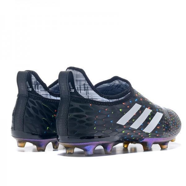 Adidas Glitch Skin 17 FG Soccer Shoes Core Black Solar Red White - SocSports