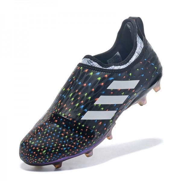 Adidas Glitch Skin 17 FG Soccer Shoes Core Black Solar Red White - SocSports