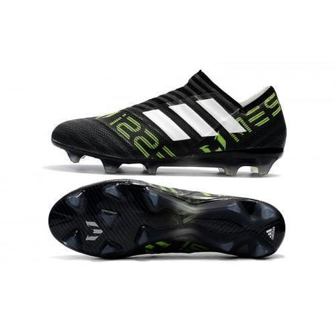 Adidas Nemeziz 17.1 FG Soccer Shoes Black White Yellow - SocSports