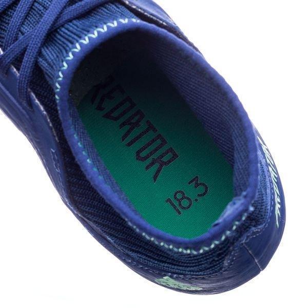 Adidas Predator 18.3 AG/FG Soccer Cleats Royal Blue White Green - SocSports