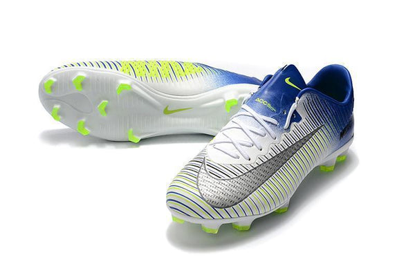 Nike Mercurial Vapor XI FG Soccer Cleats White Blue Green - SocSports